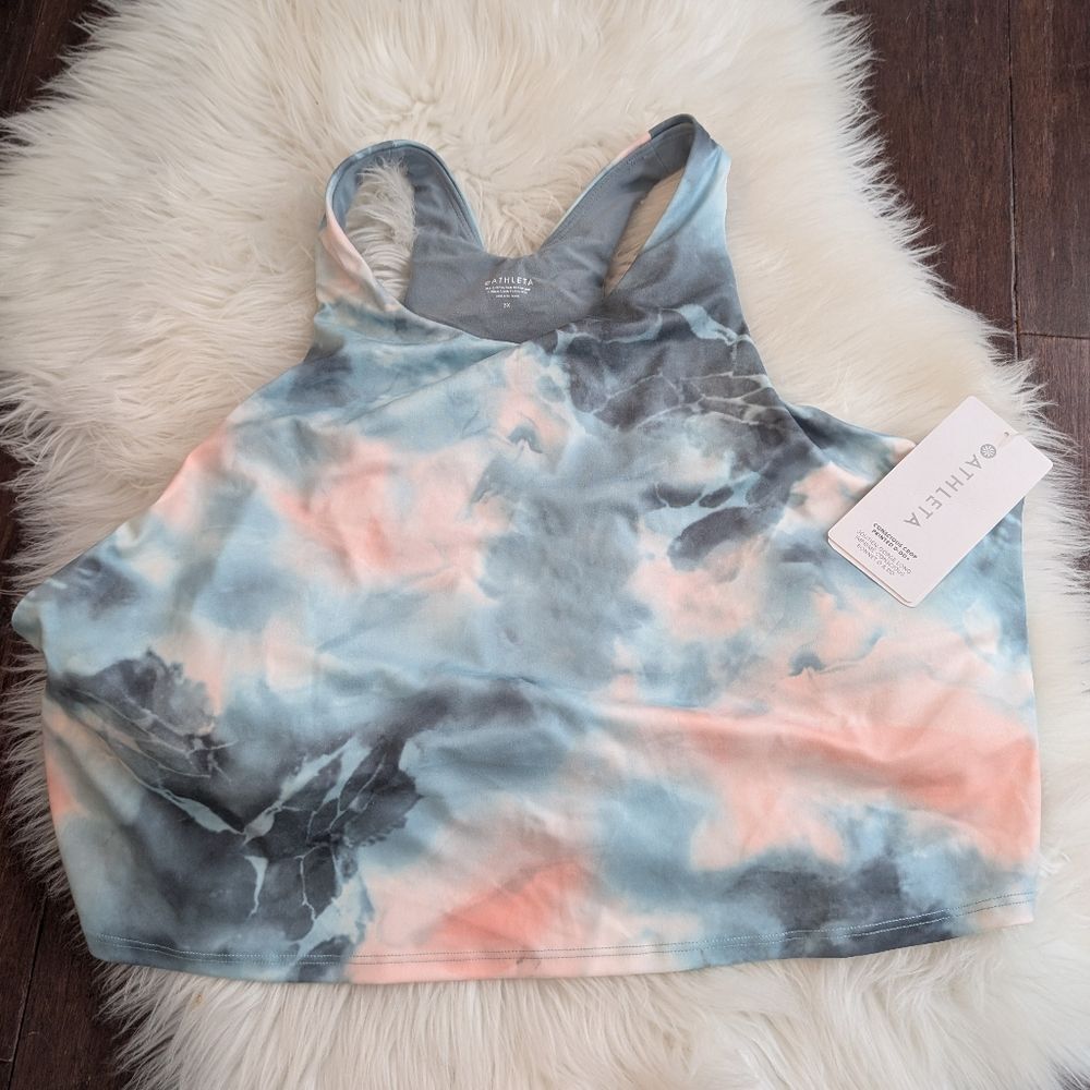 NWT NEWAthleta Conscious Crop Printed D-DD+ Pastel Crop Top Longline Bra 3X